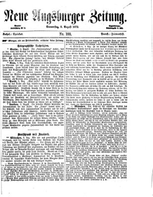 Neue Augsburger Zeitung Donnerstag 8. August 1872