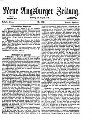 Neue Augsburger Zeitung Sonntag 18. August 1872