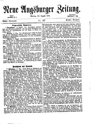 Neue Augsburger Zeitung Dienstag 20. August 1872