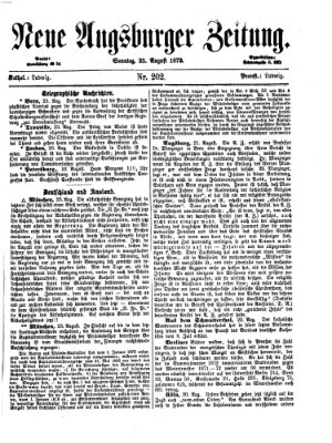 Neue Augsburger Zeitung Sonntag 25. August 1872