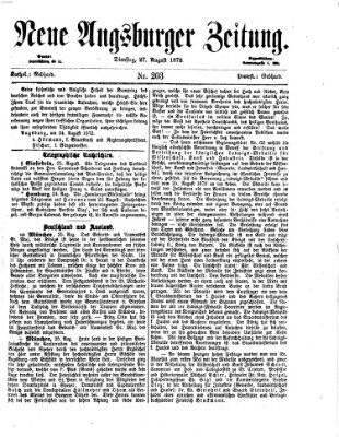 Neue Augsburger Zeitung Dienstag 27. August 1872