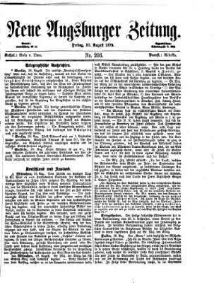 Neue Augsburger Zeitung Freitag 30. August 1872