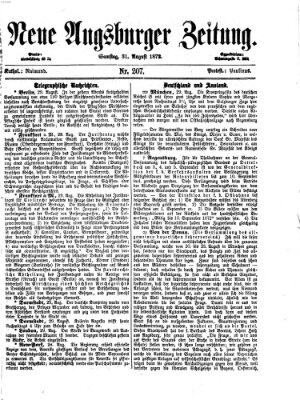 Neue Augsburger Zeitung Samstag 31. August 1872