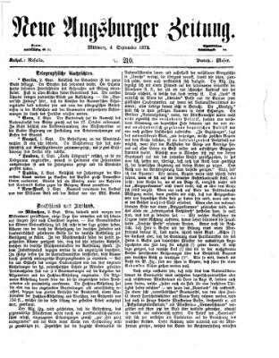 Neue Augsburger Zeitung Mittwoch 4. September 1872