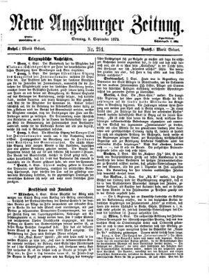 Neue Augsburger Zeitung Sonntag 8. September 1872