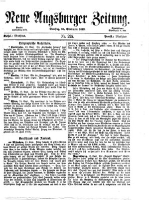 Neue Augsburger Zeitung Samstag 21. September 1872