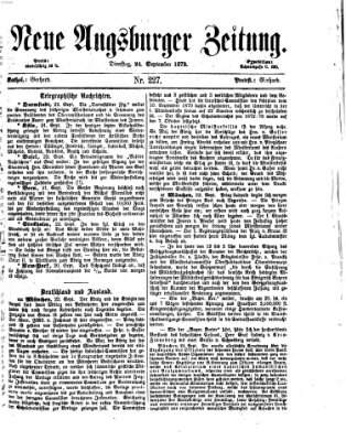 Neue Augsburger Zeitung Dienstag 24. September 1872