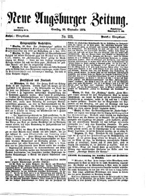 Neue Augsburger Zeitung Samstag 28. September 1872