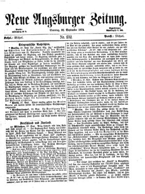 Neue Augsburger Zeitung Sonntag 29. September 1872