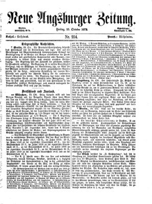 Neue Augsburger Zeitung Freitag 25. Oktober 1872