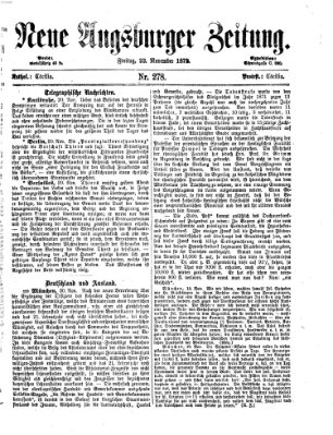 Neue Augsburger Zeitung Freitag 22. November 1872