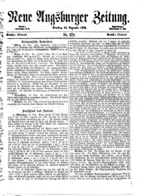 Neue Augsburger Zeitung Samstag 23. November 1872