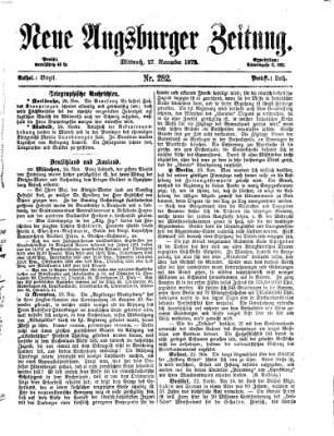 Neue Augsburger Zeitung Mittwoch 27. November 1872