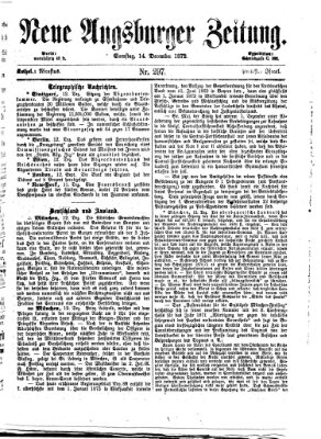 Neue Augsburger Zeitung Samstag 14. Dezember 1872