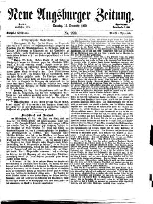 Neue Augsburger Zeitung Sonntag 15. Dezember 1872