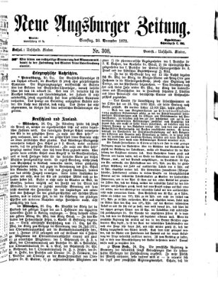 Neue Augsburger Zeitung Samstag 28. Dezember 1872