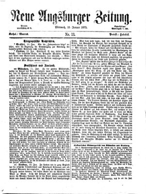 Neue Augsburger Zeitung Mittwoch 15. Januar 1873