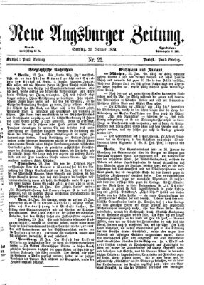 Neue Augsburger Zeitung Samstag 25. Januar 1873