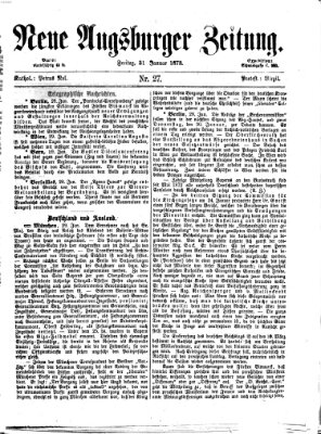 Neue Augsburger Zeitung Freitag 31. Januar 1873