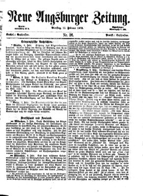 Neue Augsburger Zeitung Dienstag 11. Februar 1873