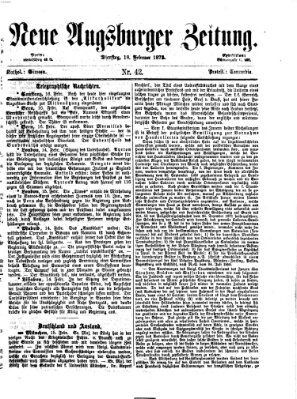 Neue Augsburger Zeitung Dienstag 18. Februar 1873