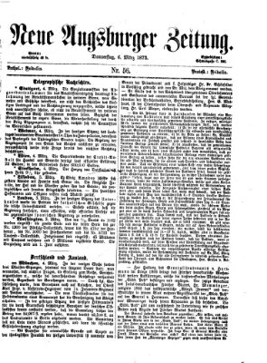 Neue Augsburger Zeitung Donnerstag 6. März 1873