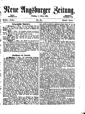 Neue Augsburger Zeitung Dienstag 11. März 1873