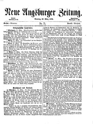 Neue Augsburger Zeitung Sonntag 23. März 1873