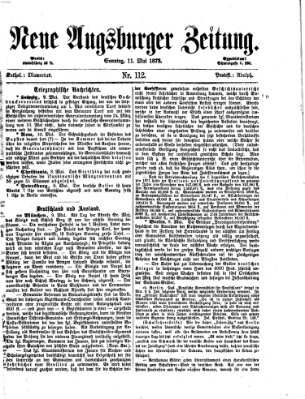 Neue Augsburger Zeitung Sonntag 11. Mai 1873