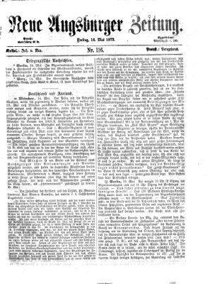 Neue Augsburger Zeitung Freitag 16. Mai 1873