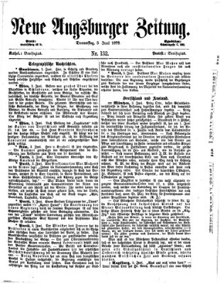 Neue Augsburger Zeitung Donnerstag 5. Juni 1873