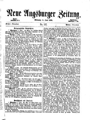 Neue Augsburger Zeitung Mittwoch 11. Juni 1873