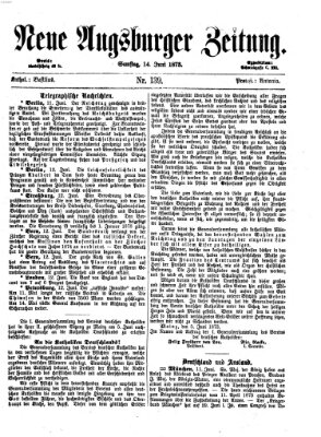 Neue Augsburger Zeitung Samstag 14. Juni 1873