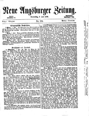 Neue Augsburger Zeitung Donnerstag 3. Juli 1873