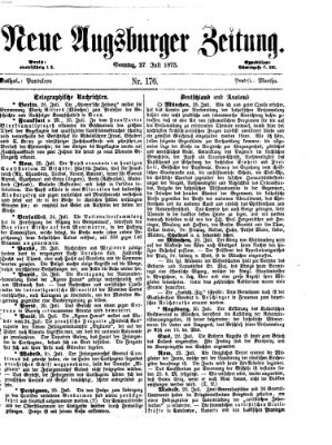 Neue Augsburger Zeitung Sonntag 27. Juli 1873