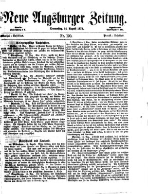 Neue Augsburger Zeitung Donnerstag 14. August 1873