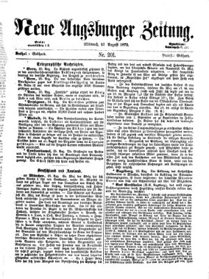 Neue Augsburger Zeitung Mittwoch 27. August 1873