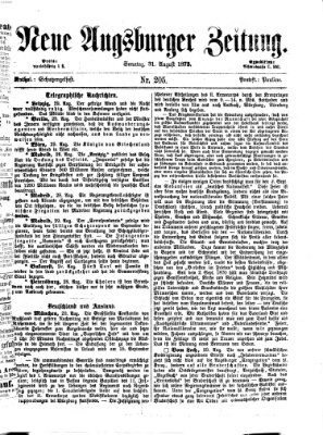 Neue Augsburger Zeitung Sonntag 31. August 1873