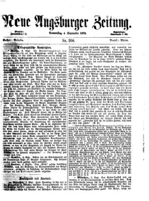 Neue Augsburger Zeitung Donnerstag 4. September 1873