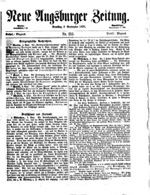 Neue Augsburger Zeitung Samstag 6. September 1873