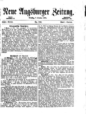 Neue Augsburger Zeitung Dienstag 7. Oktober 1873