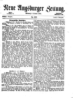 Neue Augsburger Zeitung Mittwoch 8. Oktober 1873