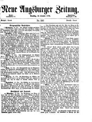 Neue Augsburger Zeitung Samstag 18. Oktober 1873