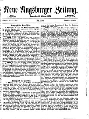 Neue Augsburger Zeitung Donnerstag 23. Oktober 1873