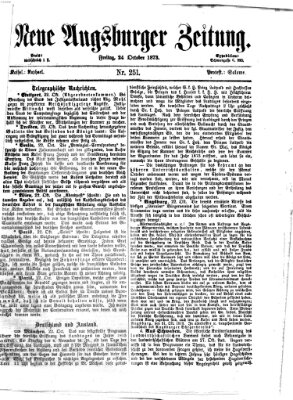 Neue Augsburger Zeitung Freitag 24. Oktober 1873