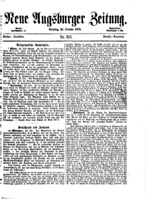 Neue Augsburger Zeitung Sonntag 26. Oktober 1873