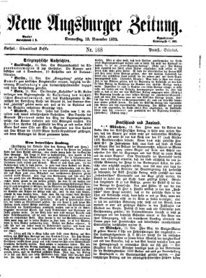 Neue Augsburger Zeitung Donnerstag 13. November 1873