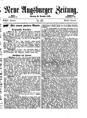 Neue Augsburger Zeitung Sonntag 23. November 1873