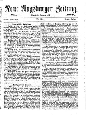 Neue Augsburger Zeitung Mittwoch 3. Dezember 1873