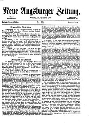 Neue Augsburger Zeitung Samstag 13. Dezember 1873